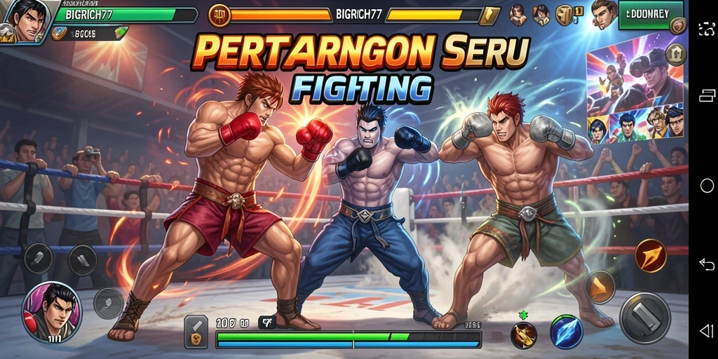 Tangkapan layar gameplay BIGRICH77 menampilkan aksi pertarungan seru dan intens.