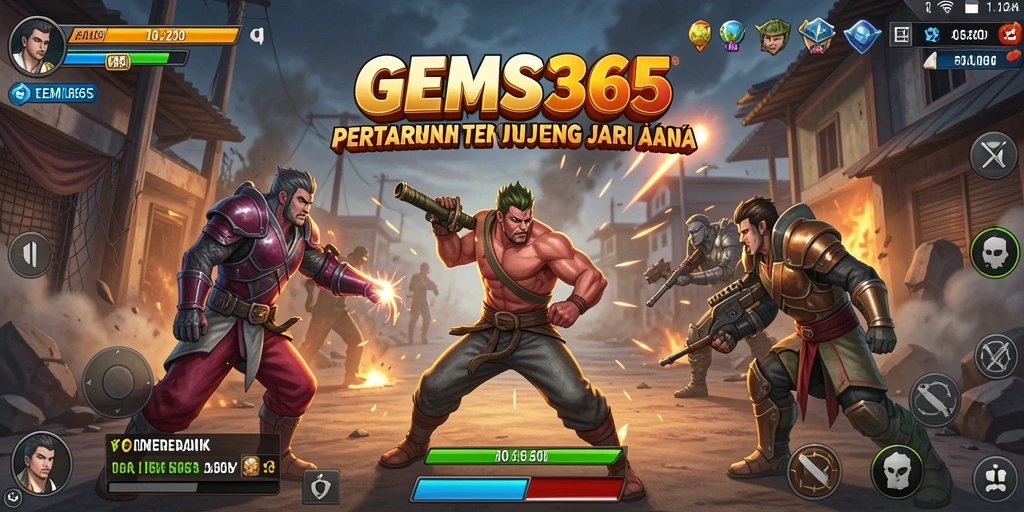 Tampilan gameplay seru dalam GEMS365 yang penuh aksi.