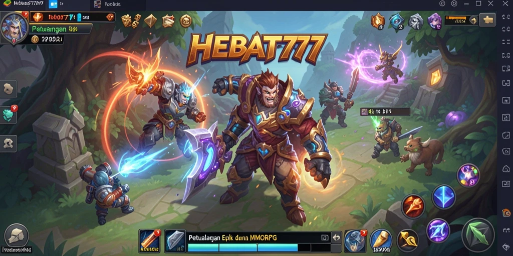 Screenshot gameplay HEBAT777 menunjukkan aksi mendebarkan dalam pertempuran dengan pemain lain.