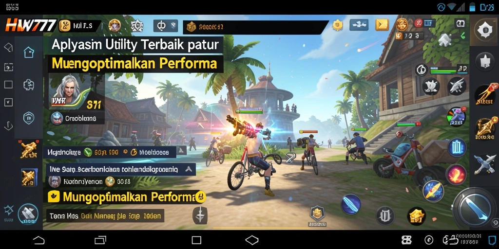 Screenshot HW777 menampilkan antarmuka intuitif dan fitur pengoptimalan.