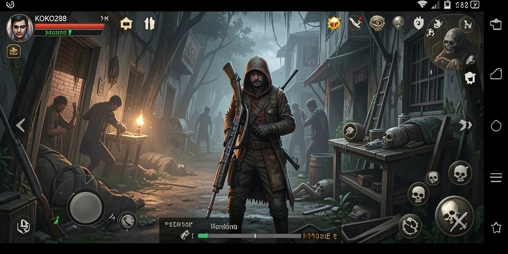 Tampilan gameplay KOKO288 yang menyeramkan.