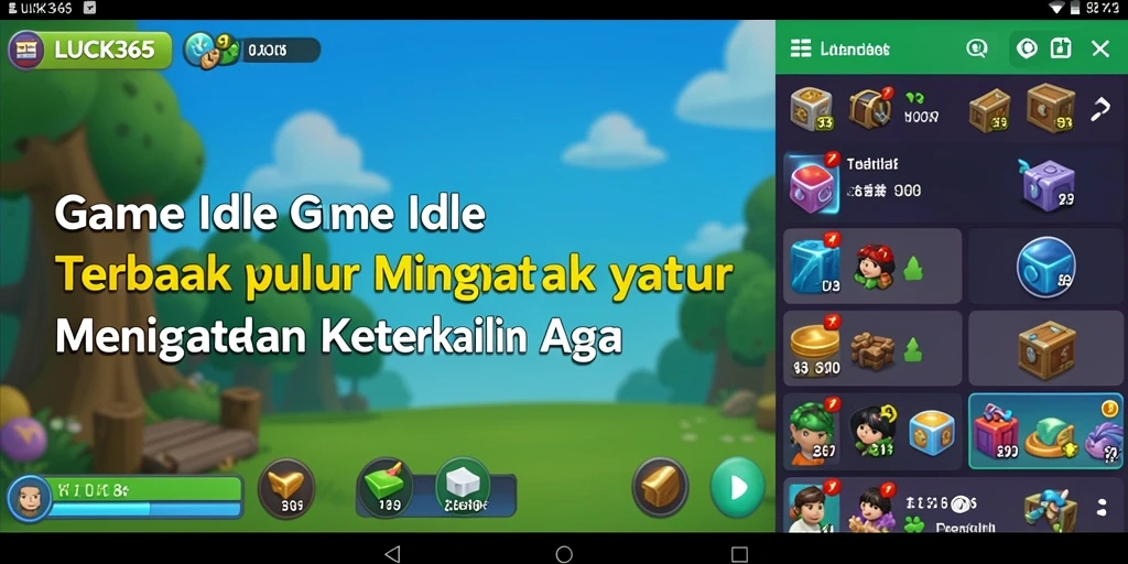 Screenshot LUCK365 menampilkan gameplay Idle yang menyenangkan.
