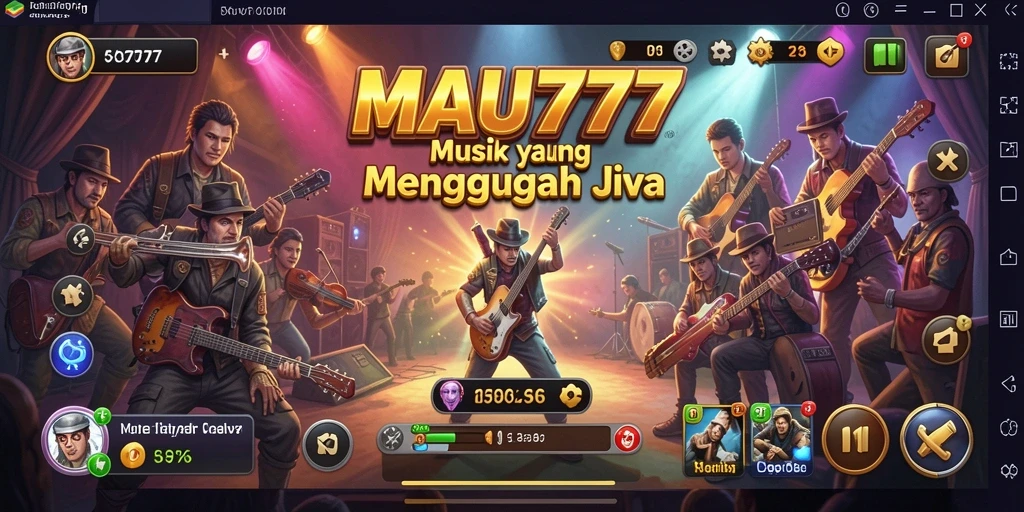 Tangkapan layar utama MAU777 menampilkan gameplay seru di dunia musik.