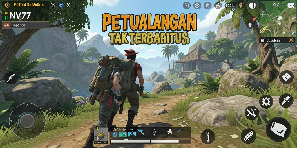 Tampilan gameplay NV77 yang menakjubkan dan mendebarkan.