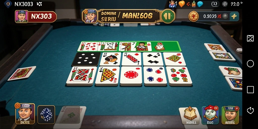 Gameplay seru NX303 dengan nuansa permainan Domino yang menarik.