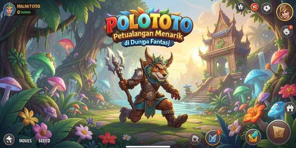 Tampilan gameplay seru dalam dunia petualangan POLOTOTO.