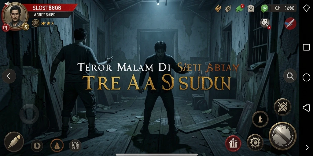 Tampilan gameplay SLOST8808 yang menakutkan dengan suasana mencekam.