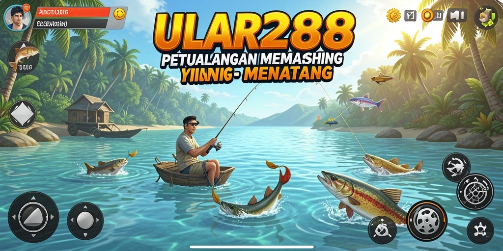 Tampilan gameplay ULAR288 dengan aksi memancing yang mendebarkan.