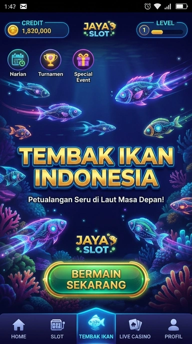 Tampilan utama aplikasi jayaslot yang user-friendly.
